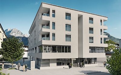 Gewerbeeinheiten im Neubauprojekt Raiffeisen Quartier im Herzen von St. Johann in Tirol
