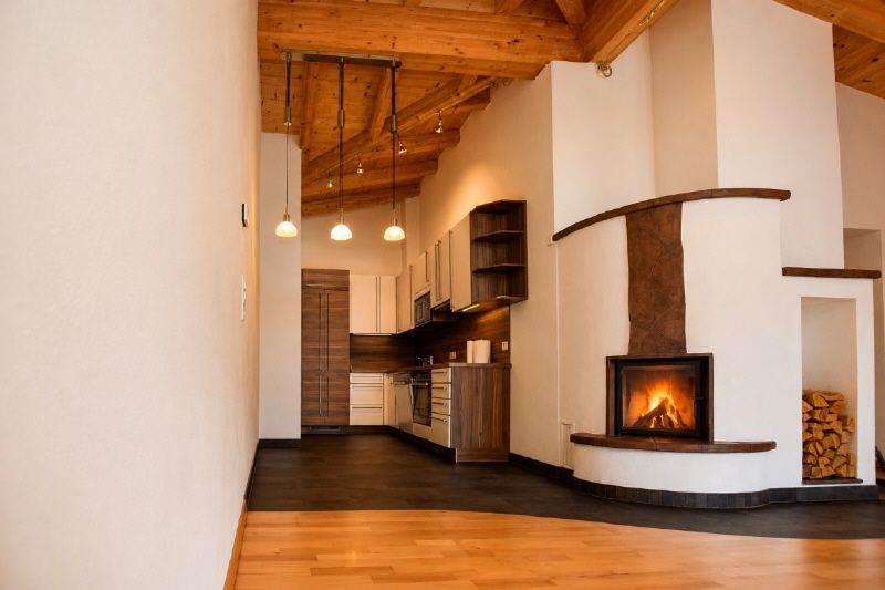 Dachgeschosswohnung mit Sichtdachstuhl, Kaminofen und großem Balkon in Fieberbrunn